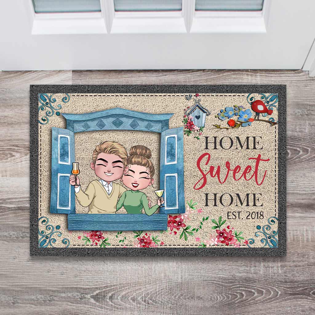 « Home Sweet Home » - Paillasson personnalisé pour couple