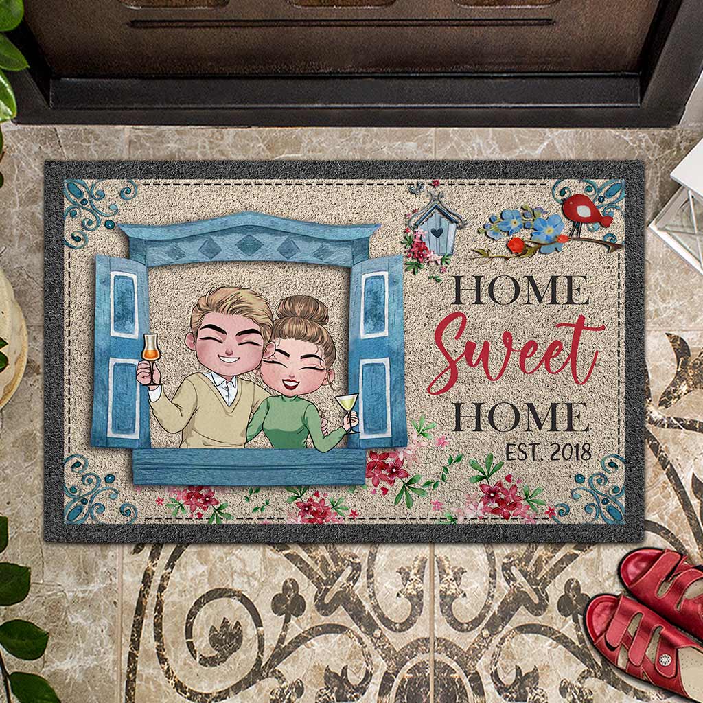 « Home Sweet Home » - Paillasson personnalisé pour couple