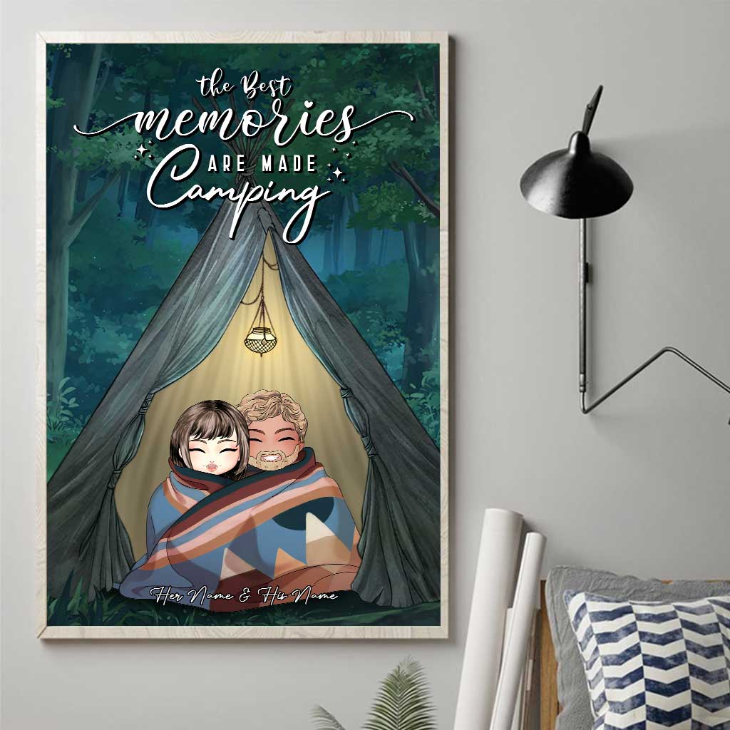 Toi et moi, on gère ça ! Couple de campeurs - Affiche personnalisée