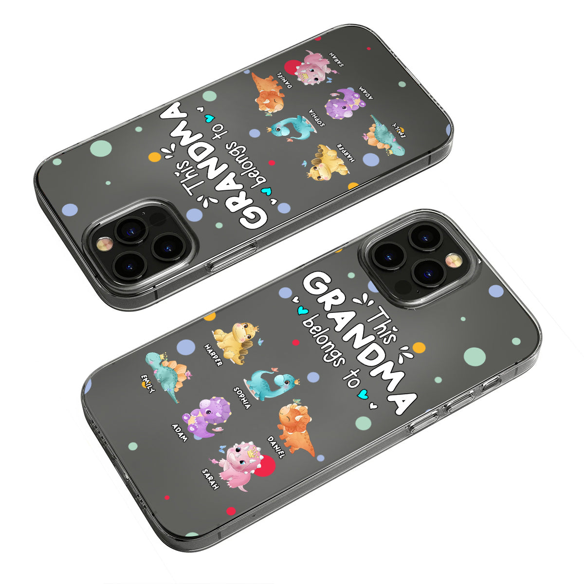 Cette coque de téléphone transparente personnalisée est à la disposition de mamie, tante, oncle, papi, maman, papa. Cadeau idéal pour grand-mère, tante, oncle, maman, papa.