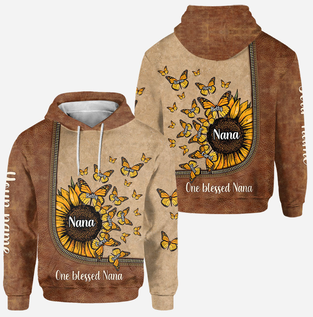 Beautiful Sunflower My Greatest Blessings  - Personalized Grandma Hoodie and Leggings