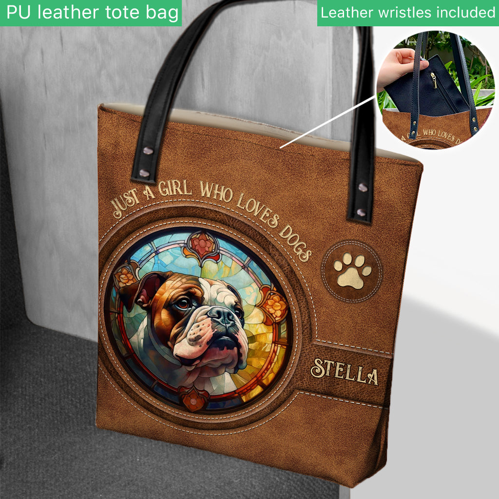 Sac fourre-tout personnalisé pour chien en vitrail