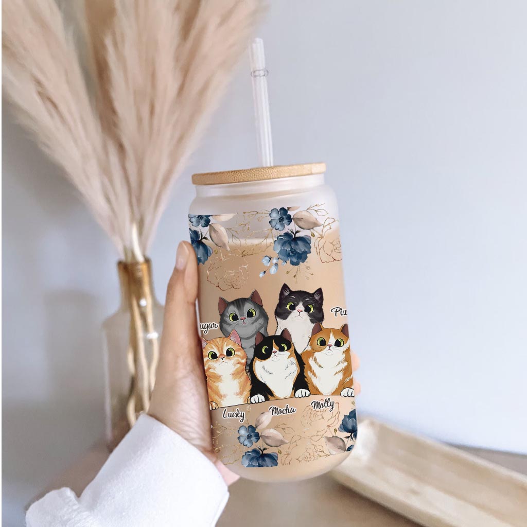 Everything Tastes Better - Cat gift for dog lover - Personalized Can Glass