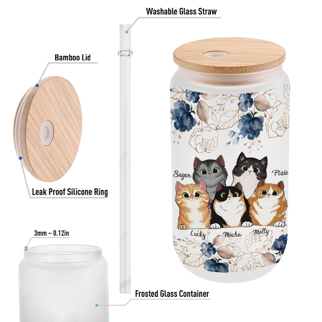 Everything Tastes Better - Cat gift for dog lover - Personalized Can Glass