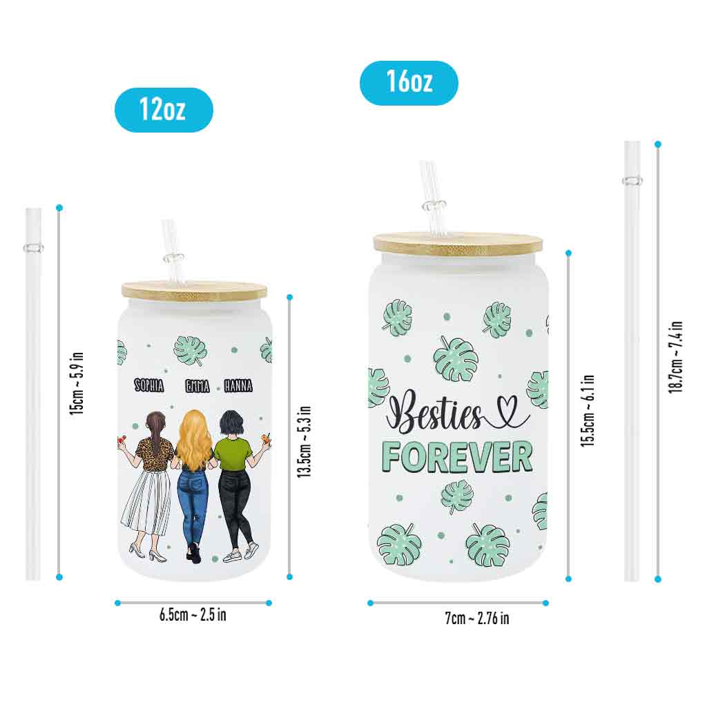 Meilleures amies pour toujours - Verre à canette personnalisé pour meilleures amies