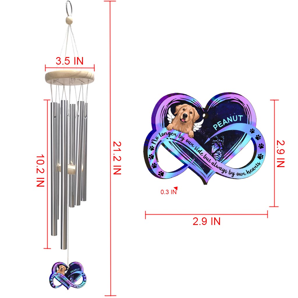 No Longer By Our Side - Personalized Dog Wind Chime