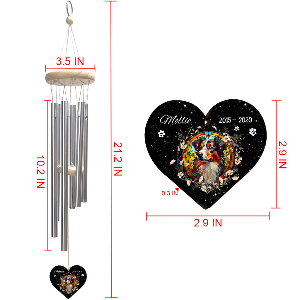 Je t'aime - Carillon éolien personnalisé pour chien