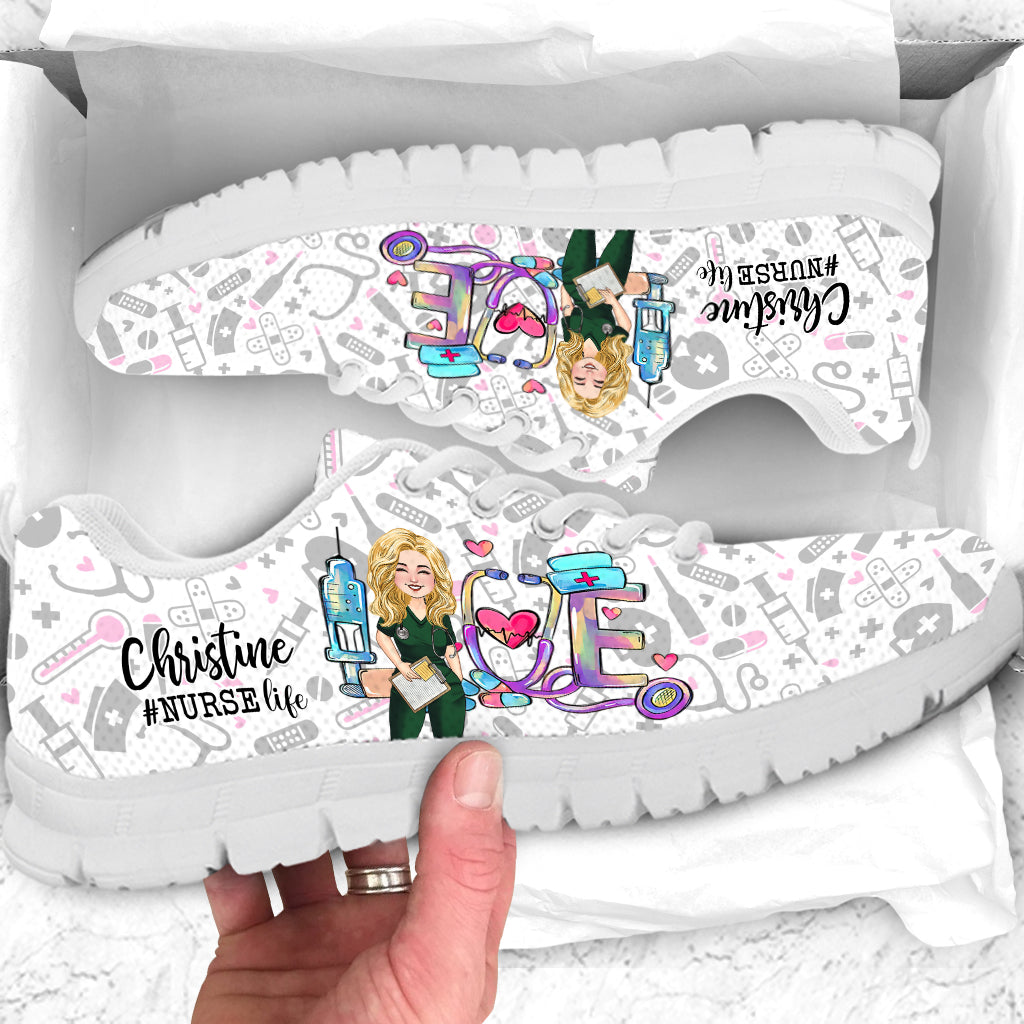 Vie d'infirmière - Baskets personnalisées pour infirmières