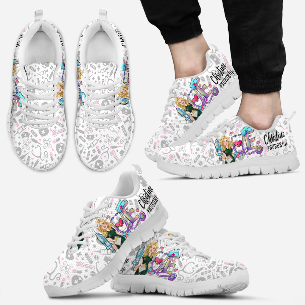 Vie d'infirmière - Baskets personnalisées pour infirmières