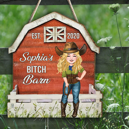 Écurie - Panneau en bois personnalisé pour chevaux