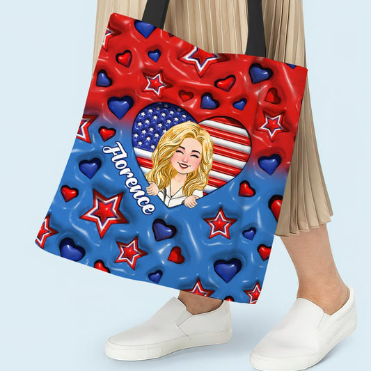 Cadeaux personnalisés pour infirmières - Sac fourre-tout personnalisé « Infirmière américaine fière »