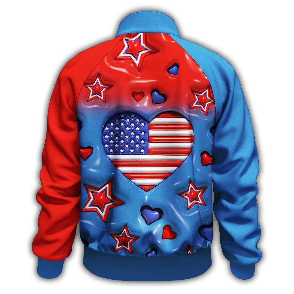 Cadeaux personnalisés pour infirmières - Veste zippée personnalisée « Infirmière américaine fière »