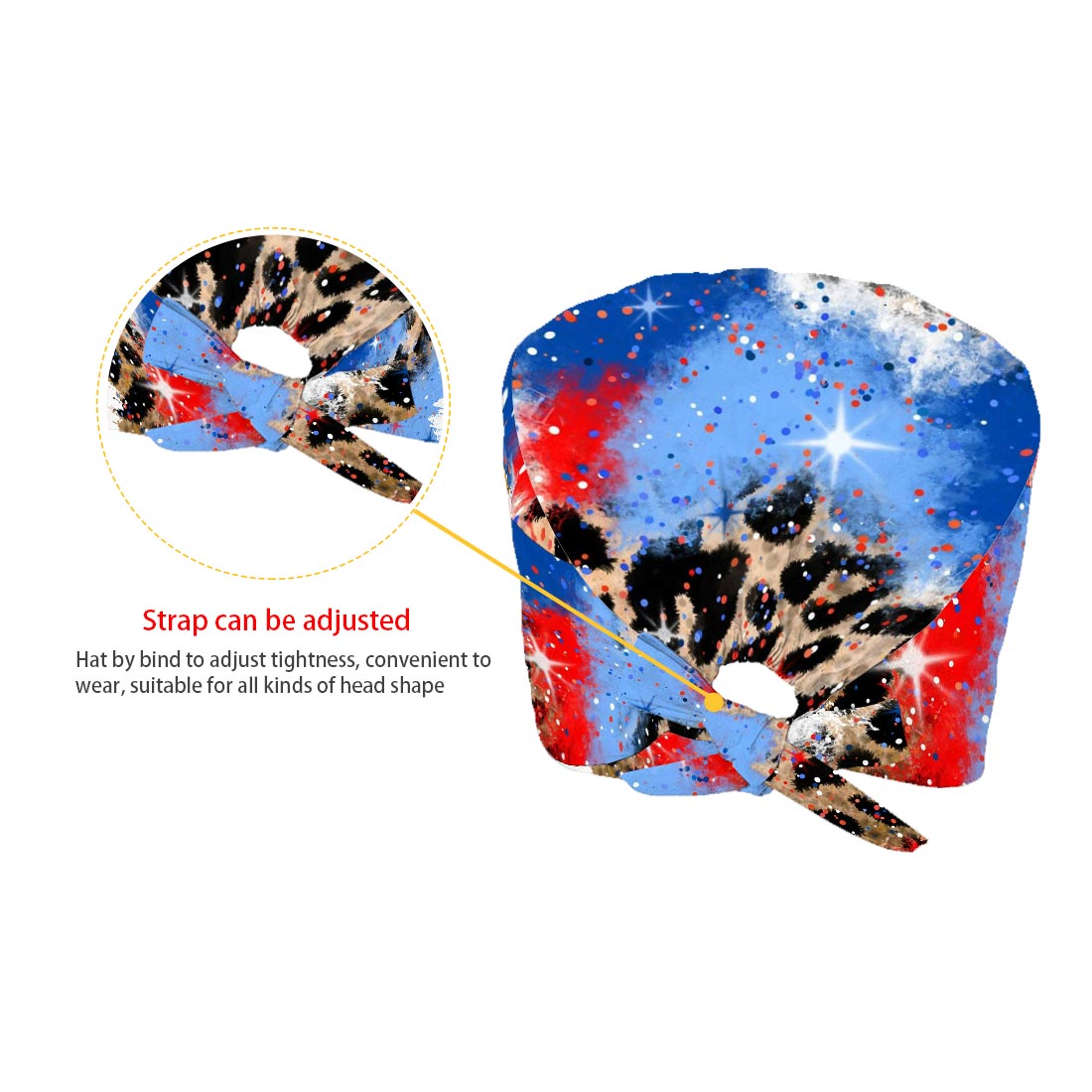 Fière d'être infirmière américaine - Bonnet de bloc opératoire personnalisé