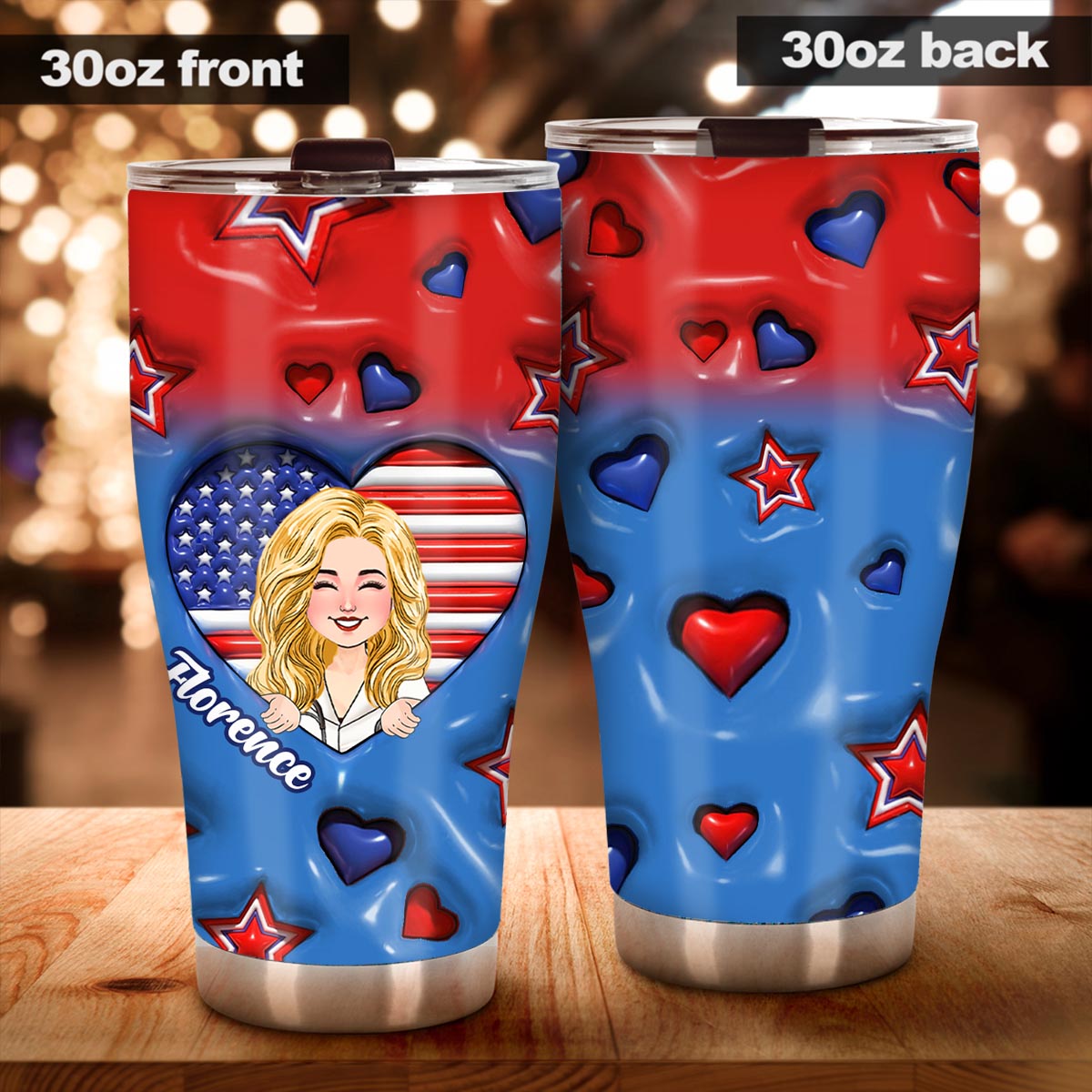 Infirmière américaine fière - Gobelet personnalisé pour infirmière