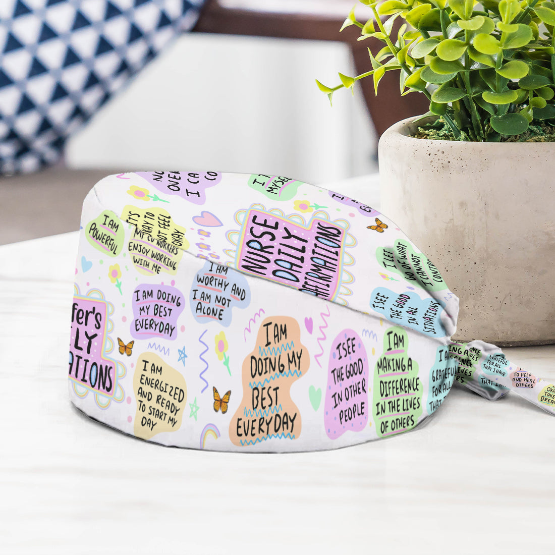 Affirmations quotidiennes pour infirmières - Bonnet de bloc opératoire personnalisé