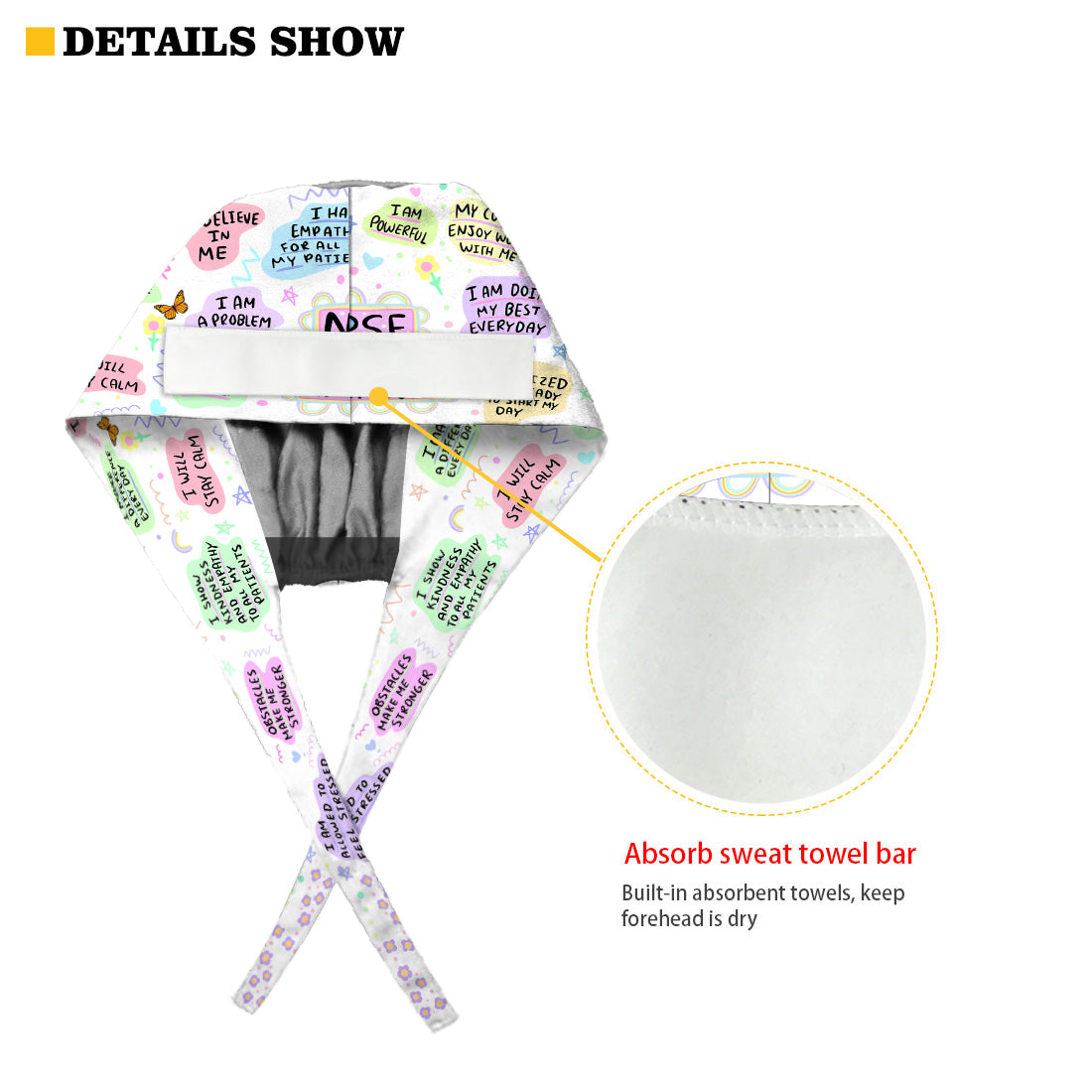 Affirmations quotidiennes pour infirmières - Bonnet de bloc opératoire personnalisé