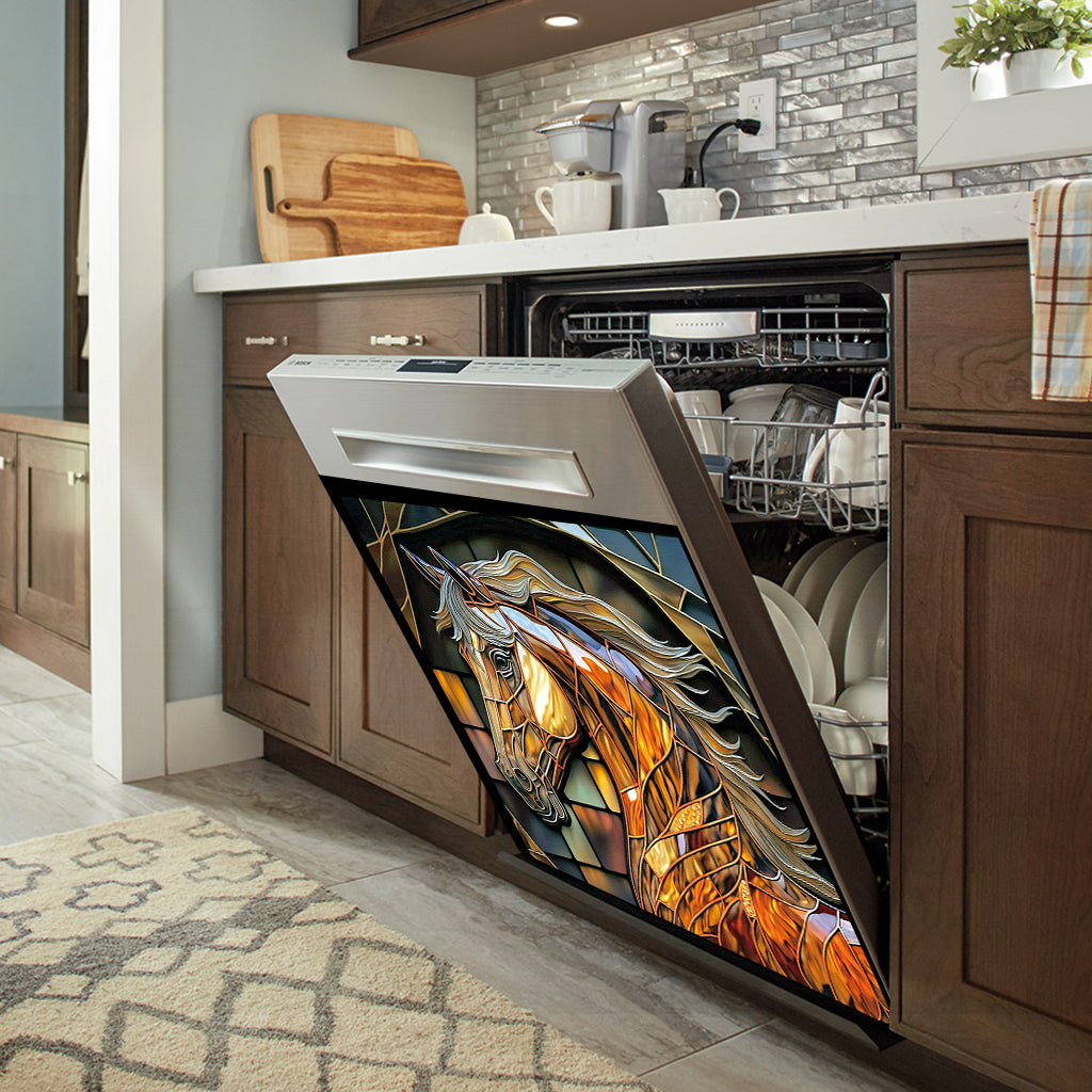 Love Horses - Personalized Horse Dishwasher Cover