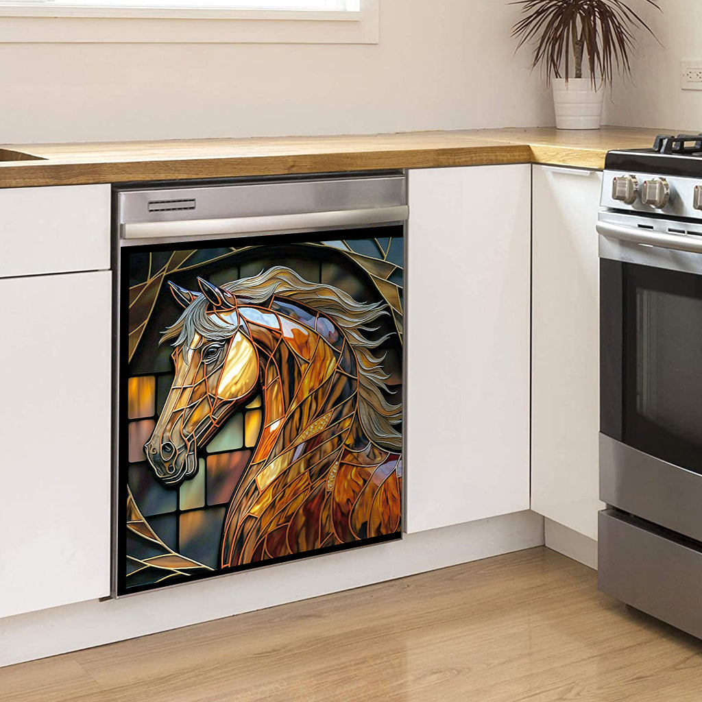 Love Horses - Personalized Horse Dishwasher Cover