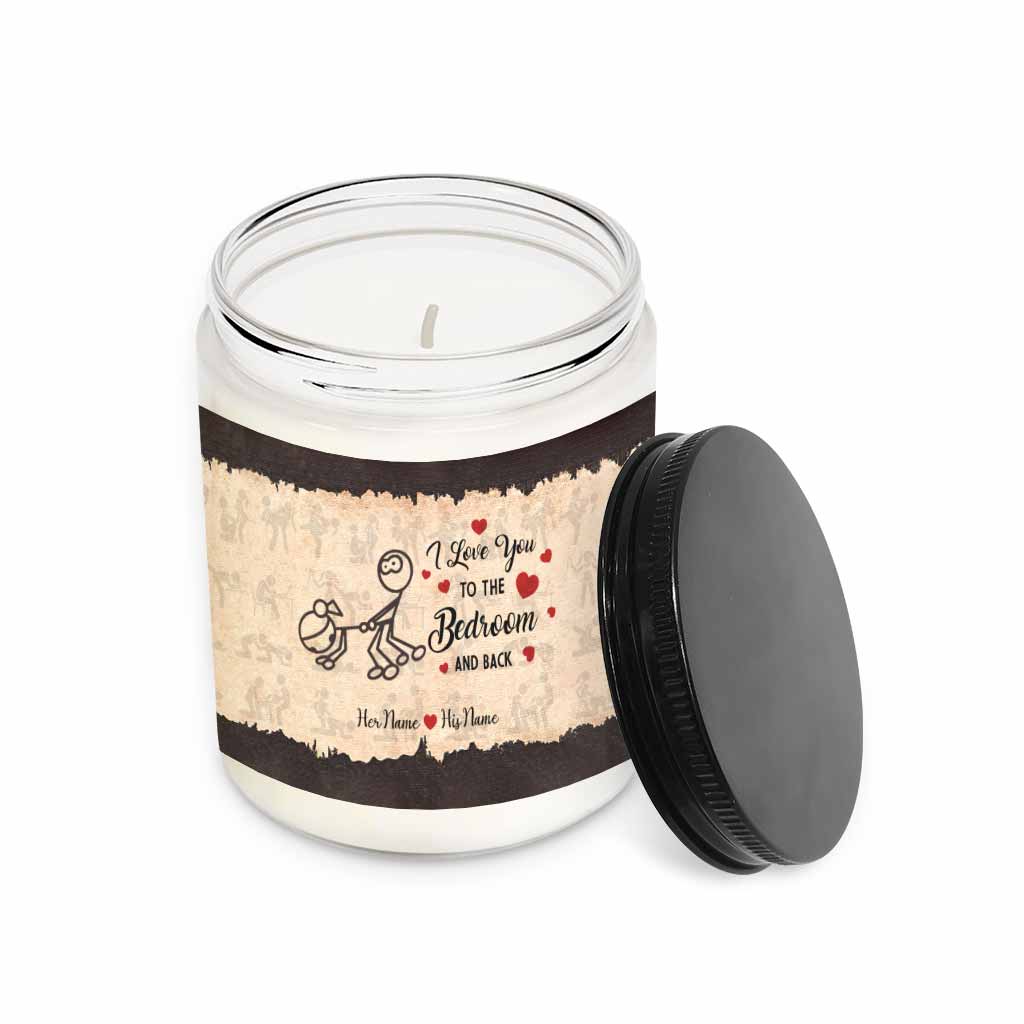 Je t'aime jusqu'à la chambre et retour - Bougie personnalisée pour couple 