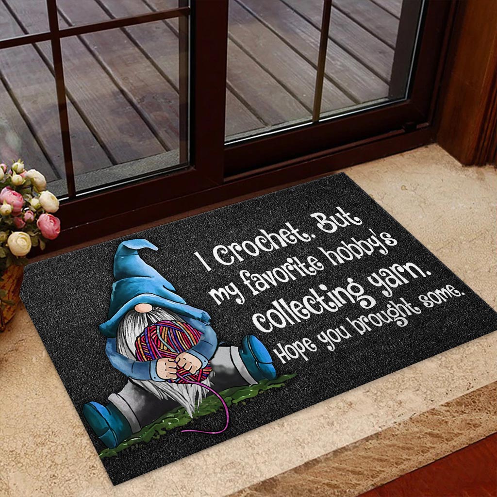 Tapis de porte imprimé à motif de fibre de coco au crochet