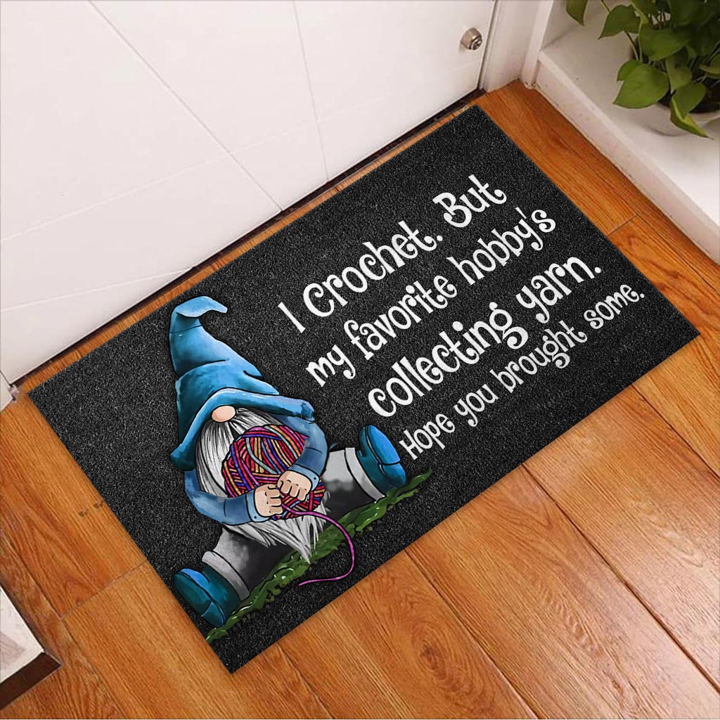 Tapis de porte imprimé à motif de fibre de coco au crochet