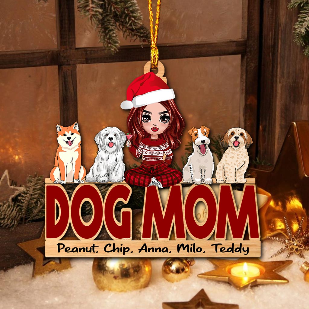 Maman de chien - Ornement de Noël personnalisé pour chien