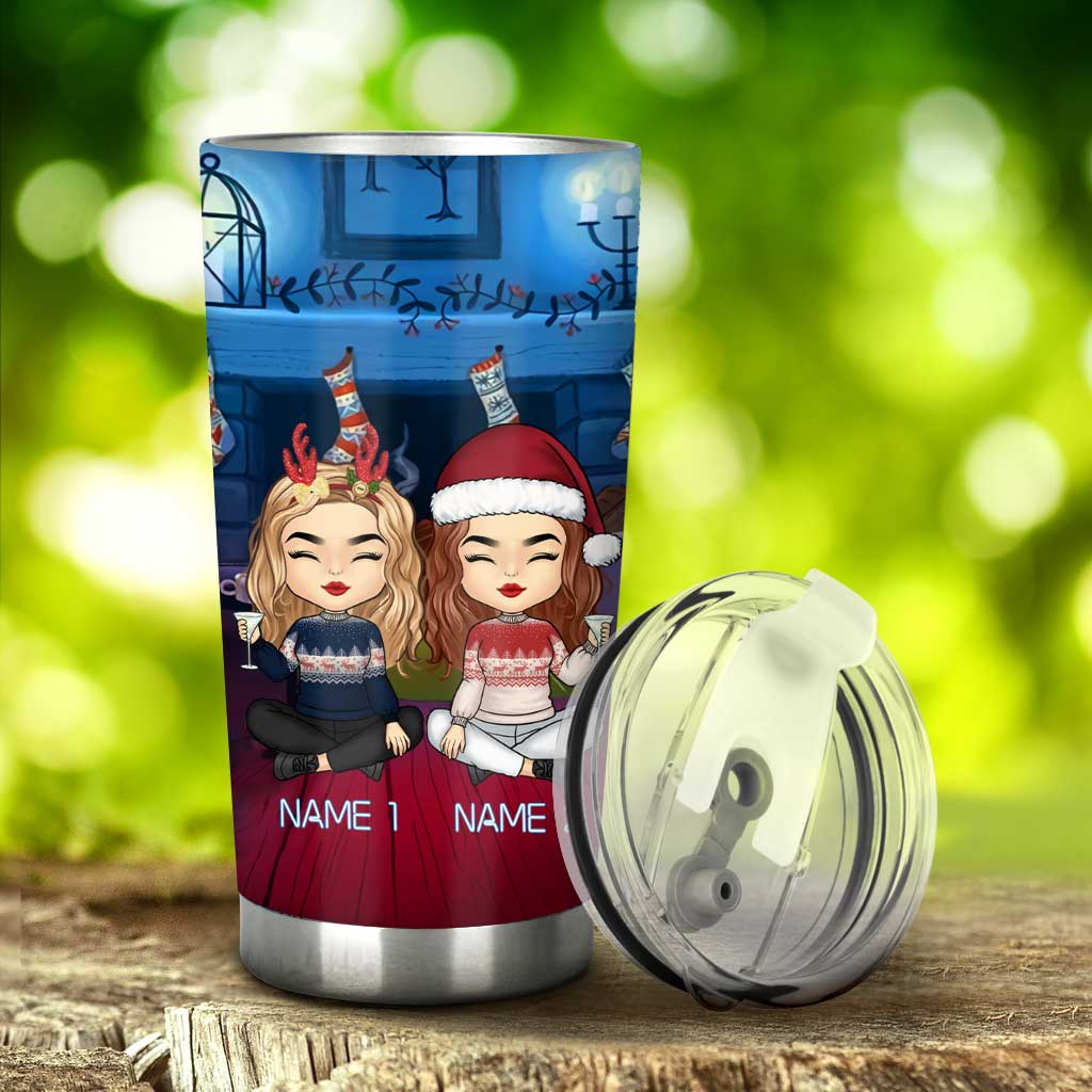 Amis et alcool : le ciment qui maintient le chaos ensemble - Gobelet personnalisé pour meilleure amie