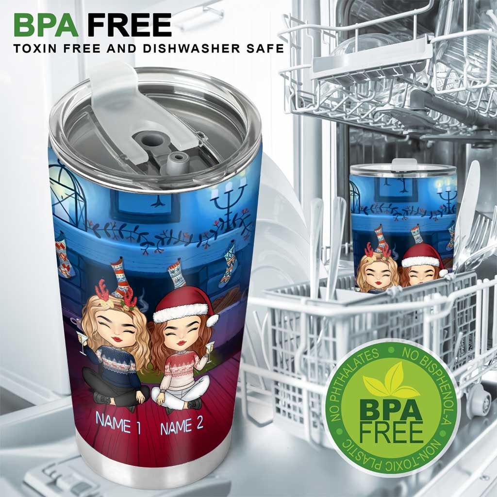 Amis et alcool : le ciment qui maintient le chaos ensemble - Gobelet personnalisé pour meilleure amie