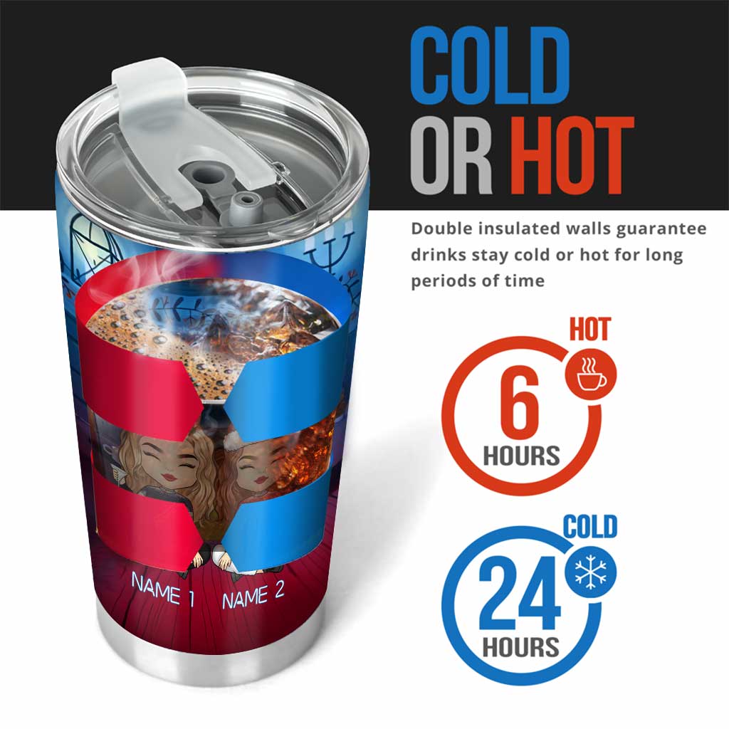 Amis et alcool : le ciment qui maintient le chaos ensemble - Gobelet personnalisé pour meilleure amie