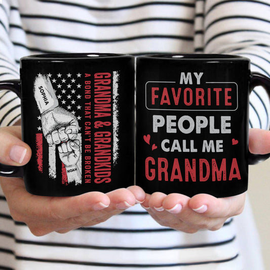 Grandma Grandkids The Bond That Can't Be Broken - Personalized Grandma Mug
