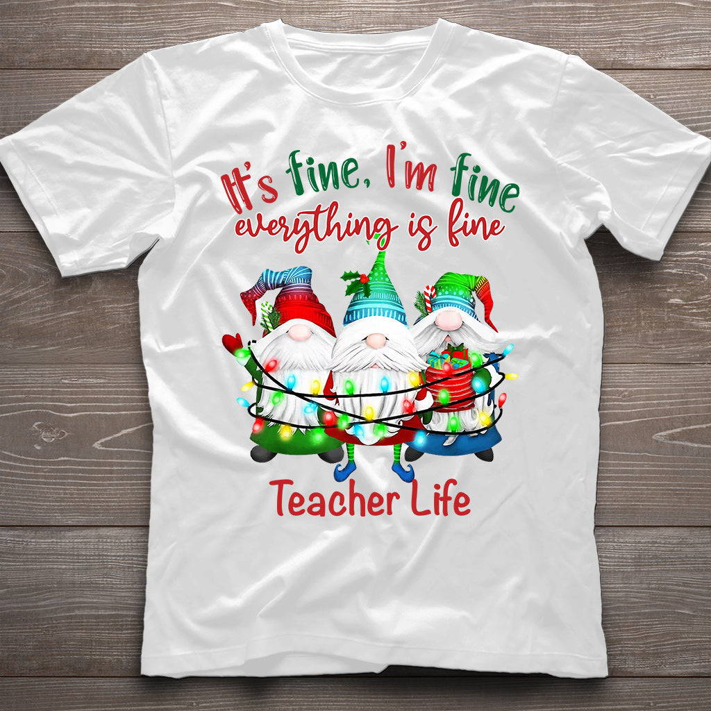 Tout va bien, je vais bien, tout va bien - T-shirt et sweat à capuche personnalisés pour enseignants