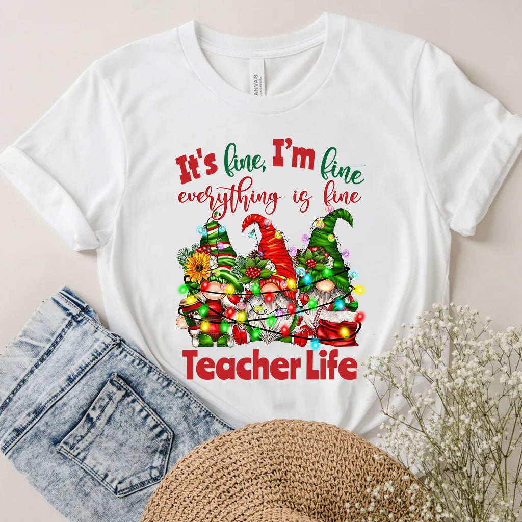 Tout va bien, je vais bien, tout va bien - T-shirt et sweat à capuche personnalisés pour enseignants