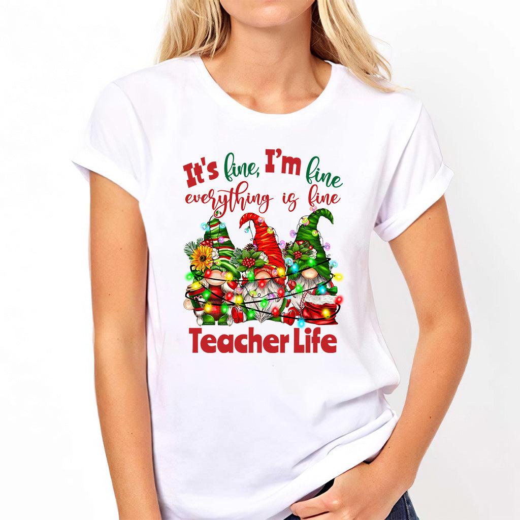 Tout va bien, je vais bien, tout va bien - T-shirt et sweat à capuche personnalisés pour enseignants