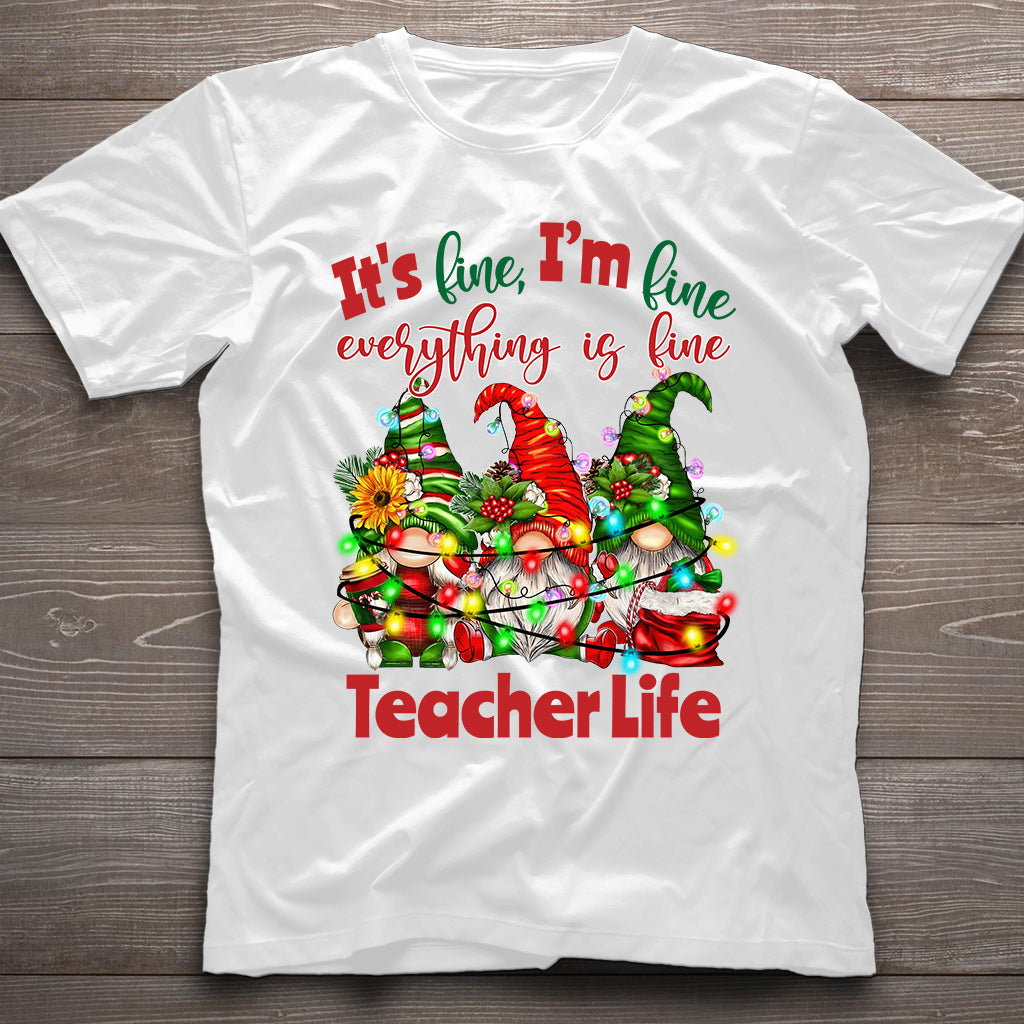 Tout va bien, je vais bien, tout va bien - T-shirt et sweat à capuche personnalisés pour enseignants