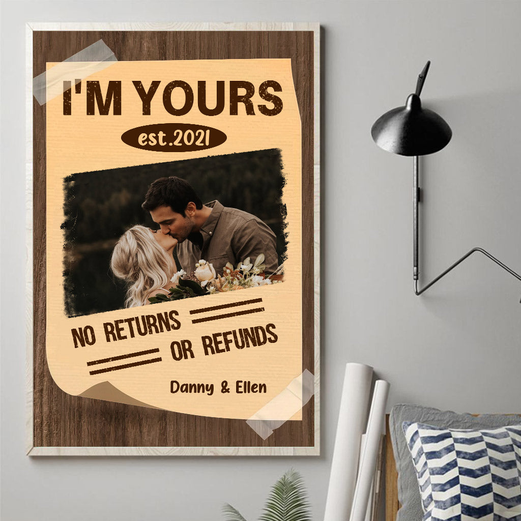 I'm Yours - Personalized Couple Canvas And Poster