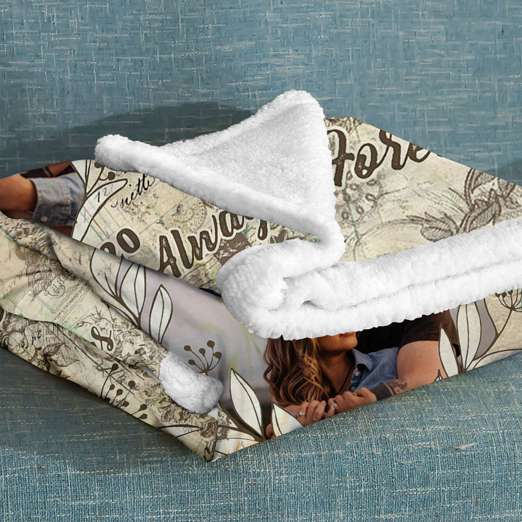 Forever And Always - Personalized Couple Blanket