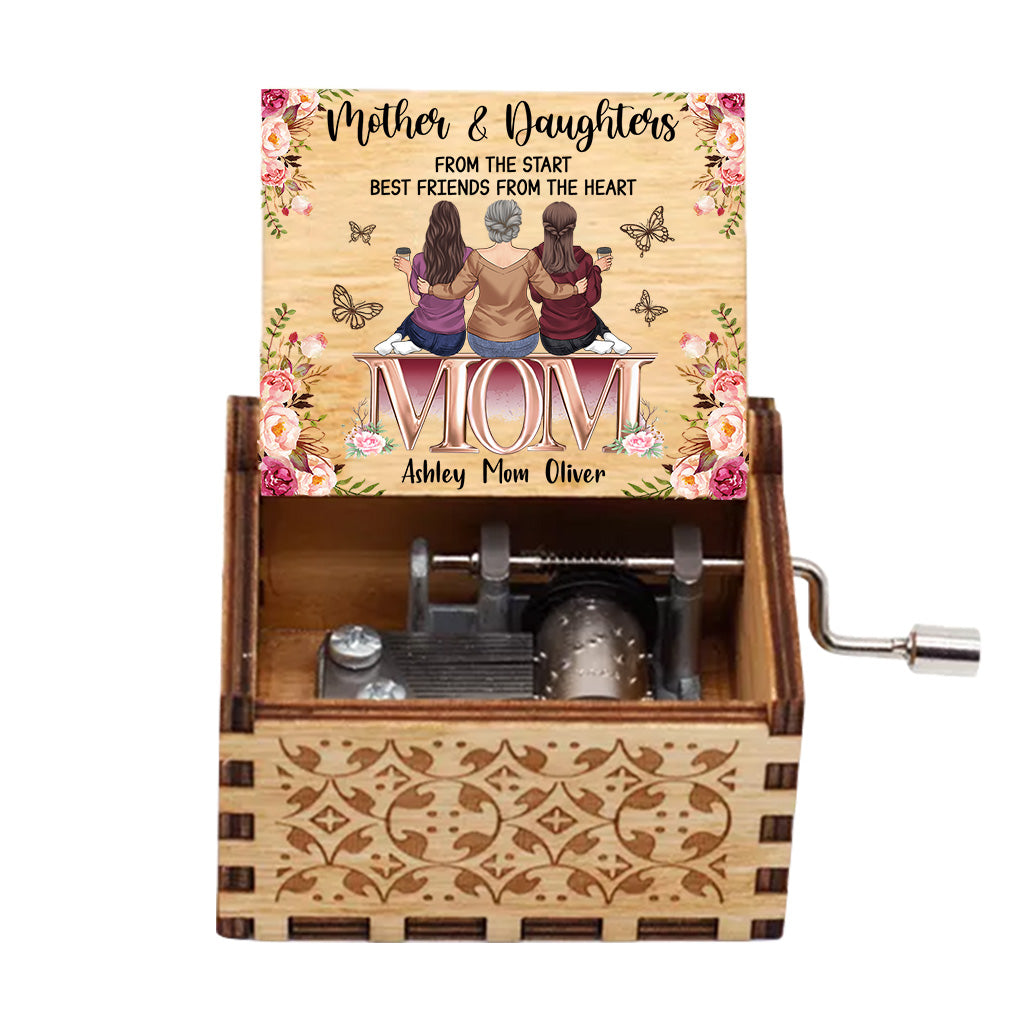 Meilleures amies du cœur - Boîte à musique à manivelle personnalisée pour la fête des mères