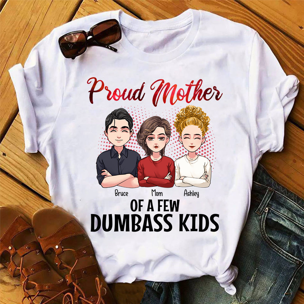 Fière maman de quelques enfants idiots - T-shirt et sweat à capuche personnalisés pour la fête des mères