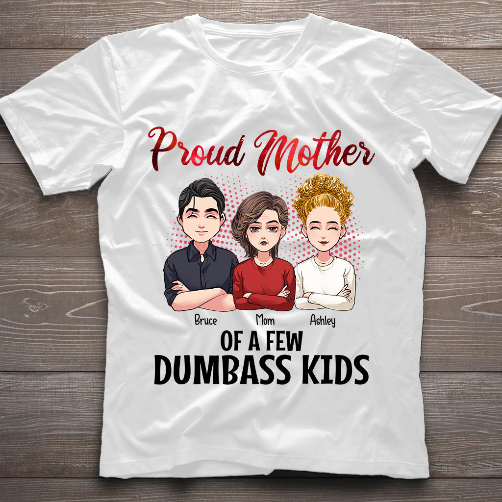 Fière maman de quelques enfants idiots - T-shirt et sweat à capuche personnalisés pour la fête des mères