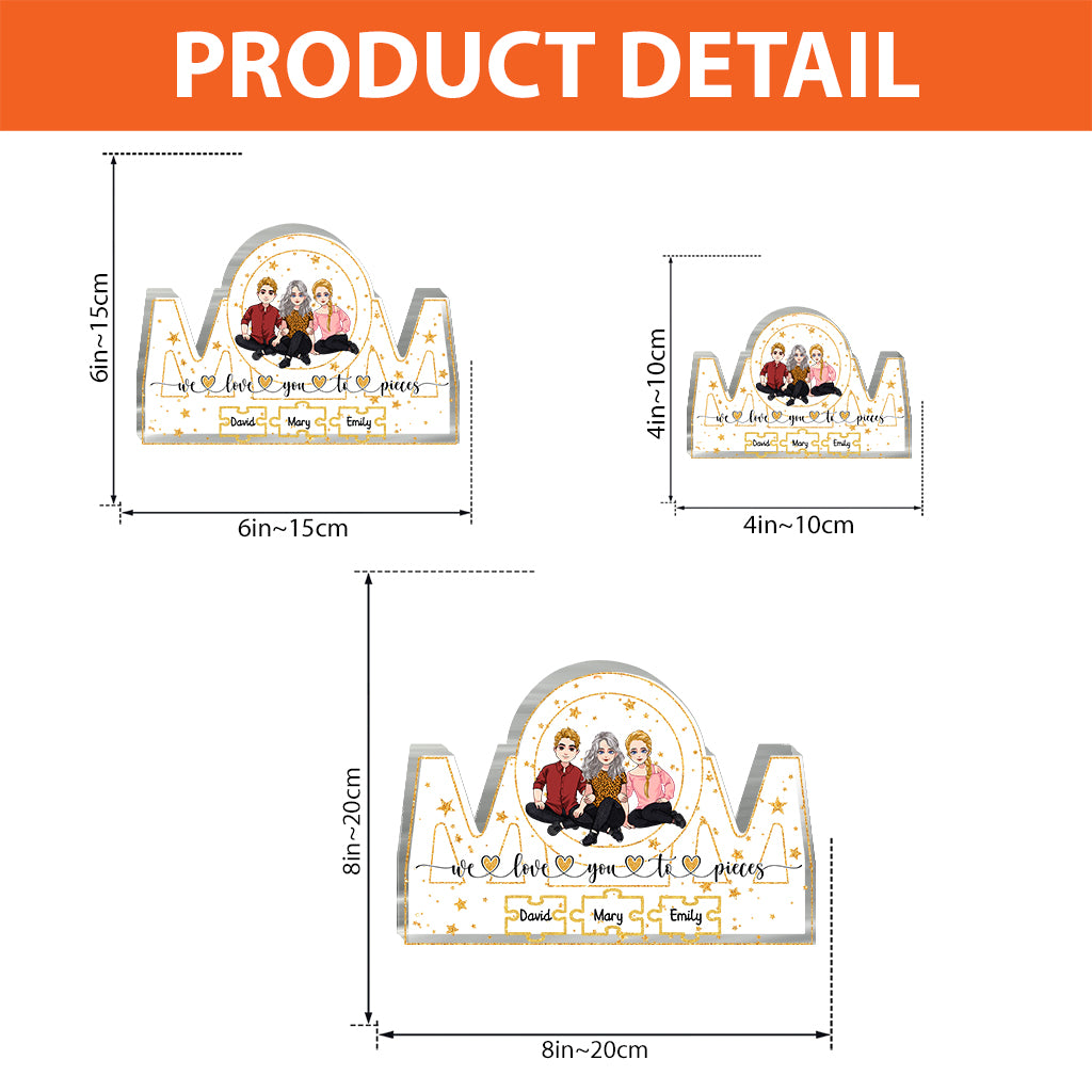 Nous t'aimons plus que tout - Plaque acrylique personnalisée pour la fête des mères