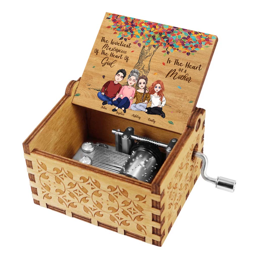 The Heart Of A Mother - Personalized Mother's Day Mother Hand Crank Music Box