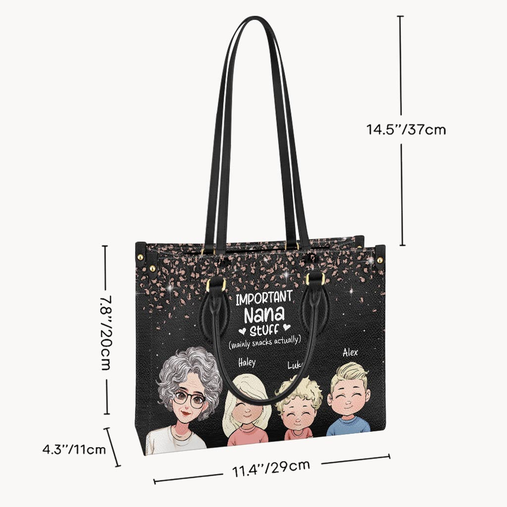 Articles importants pour mamie - Sac à main en cuir personnalisé pour la fête des mères