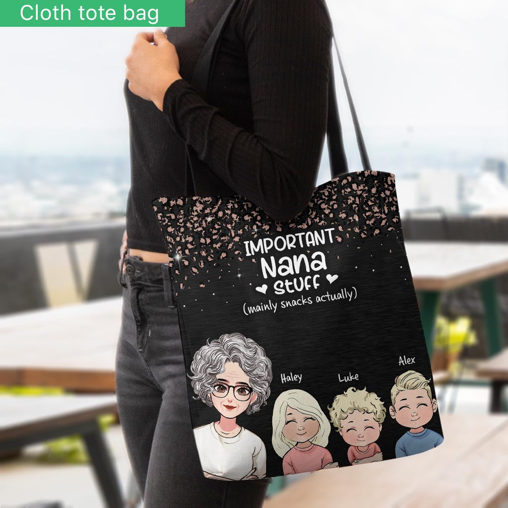 Articles importants pour mamie - Sac fourre-tout personnalisé pour la fête des mères