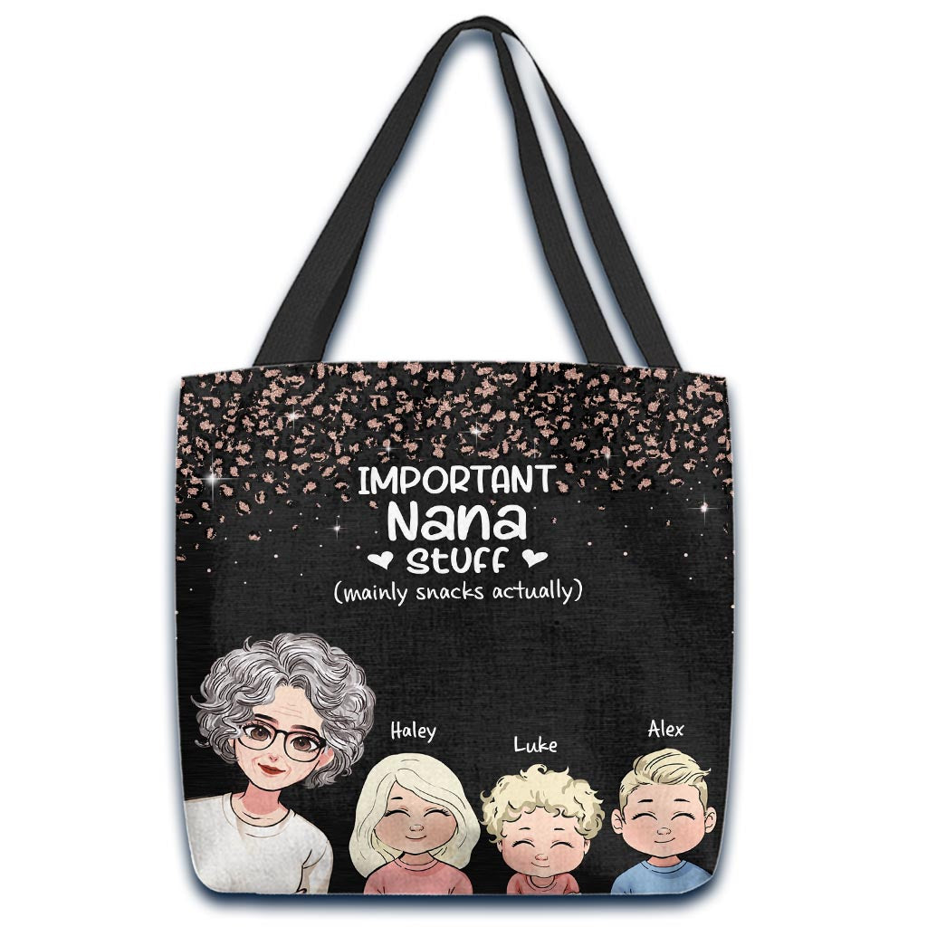 Articles importants pour mamie - Sac fourre-tout personnalisé pour la fête des mères