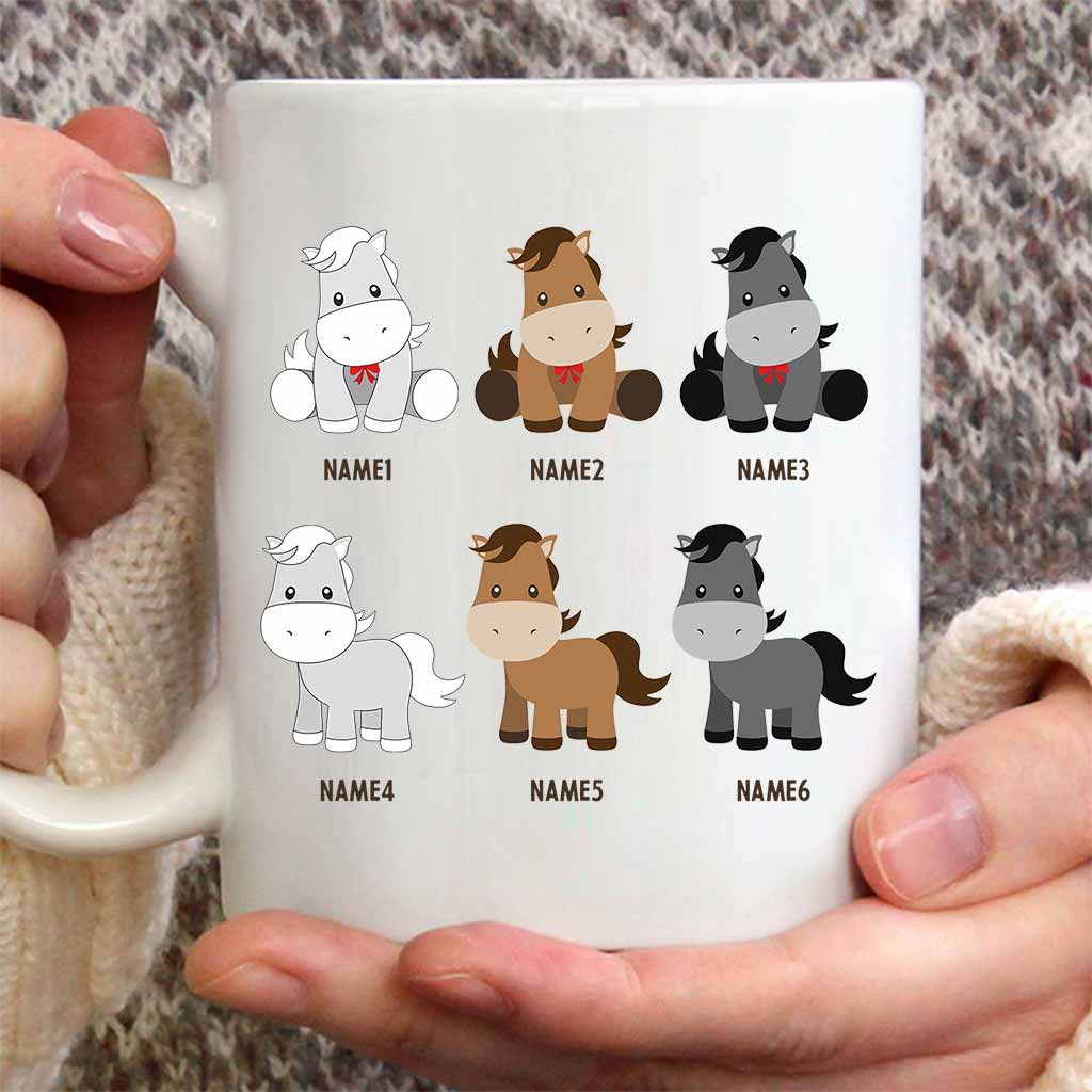 Les Petits Poneys de Papa - Cadeau sur le thème des chevaux pour papa, grand-père, mari, lui - Mug personnalisé