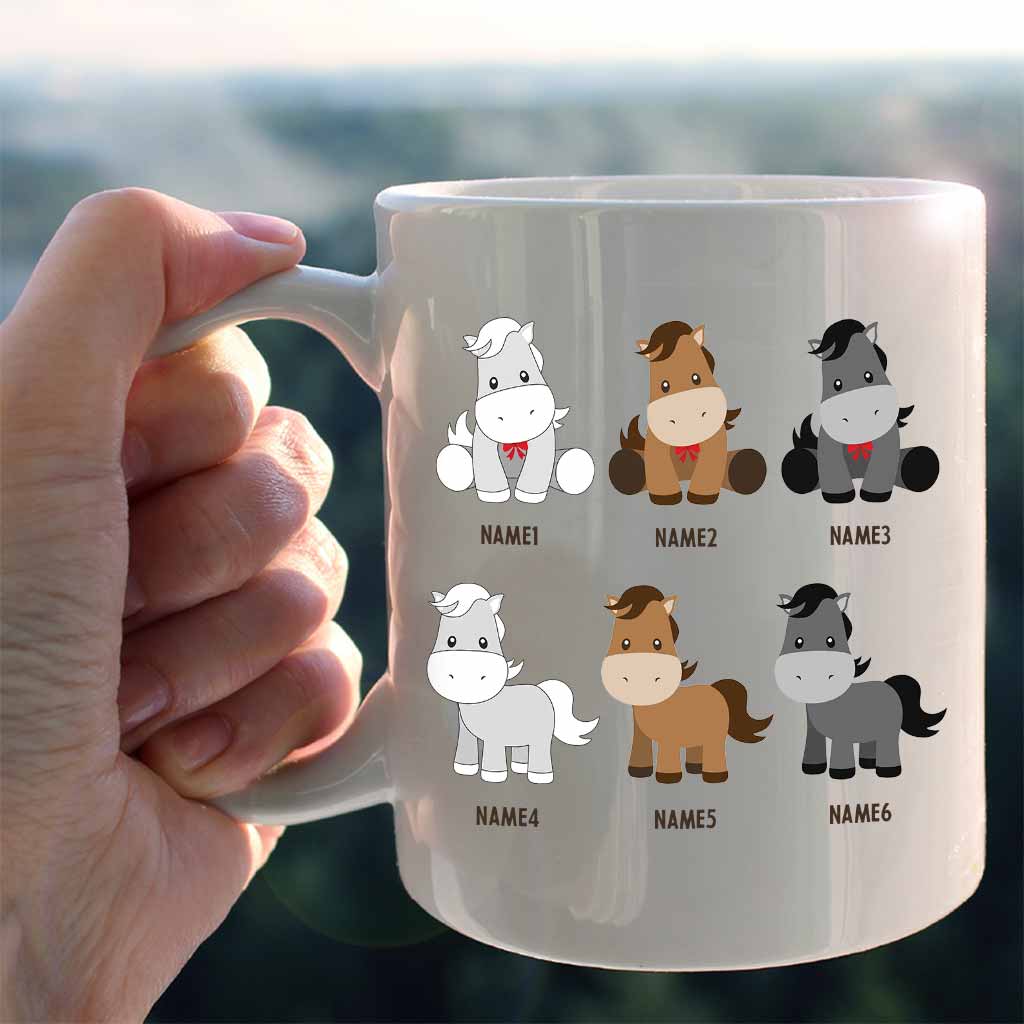Les Petits Poneys de Papa - Cadeau sur le thème des chevaux pour papa, grand-père, mari, lui - Mug personnalisé