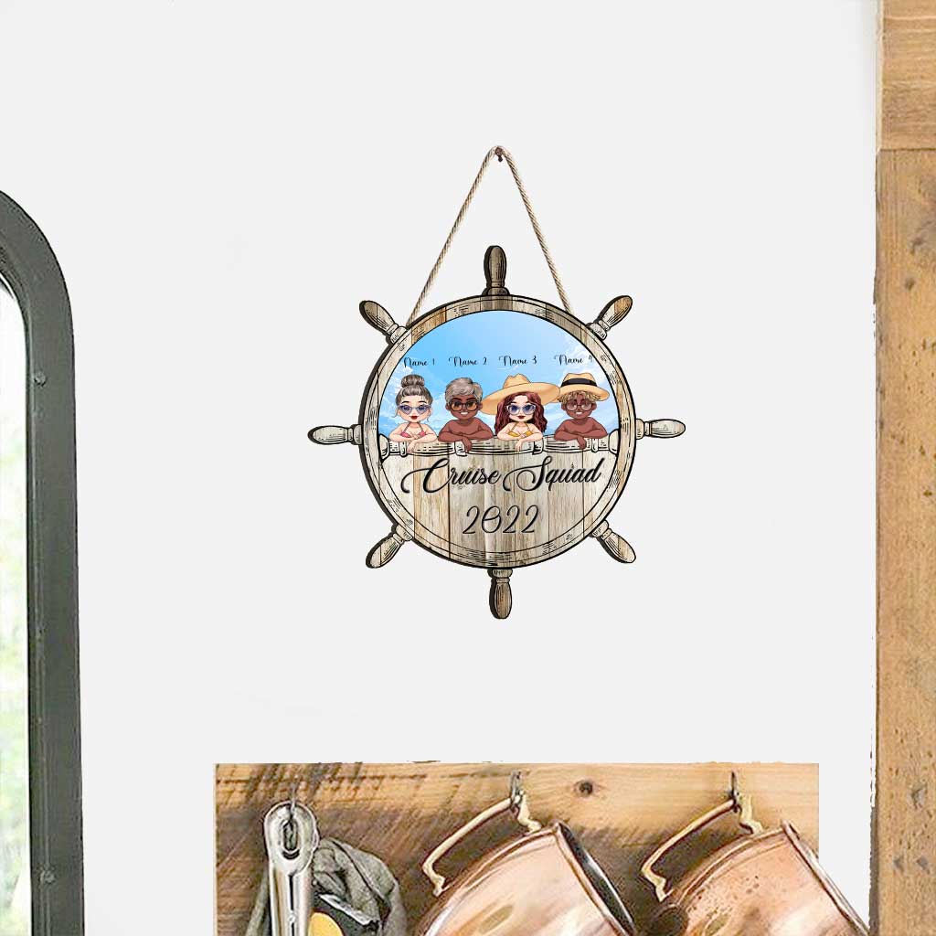 Cruise Squad - Panneau en bois personnalisé pour meilleure amie