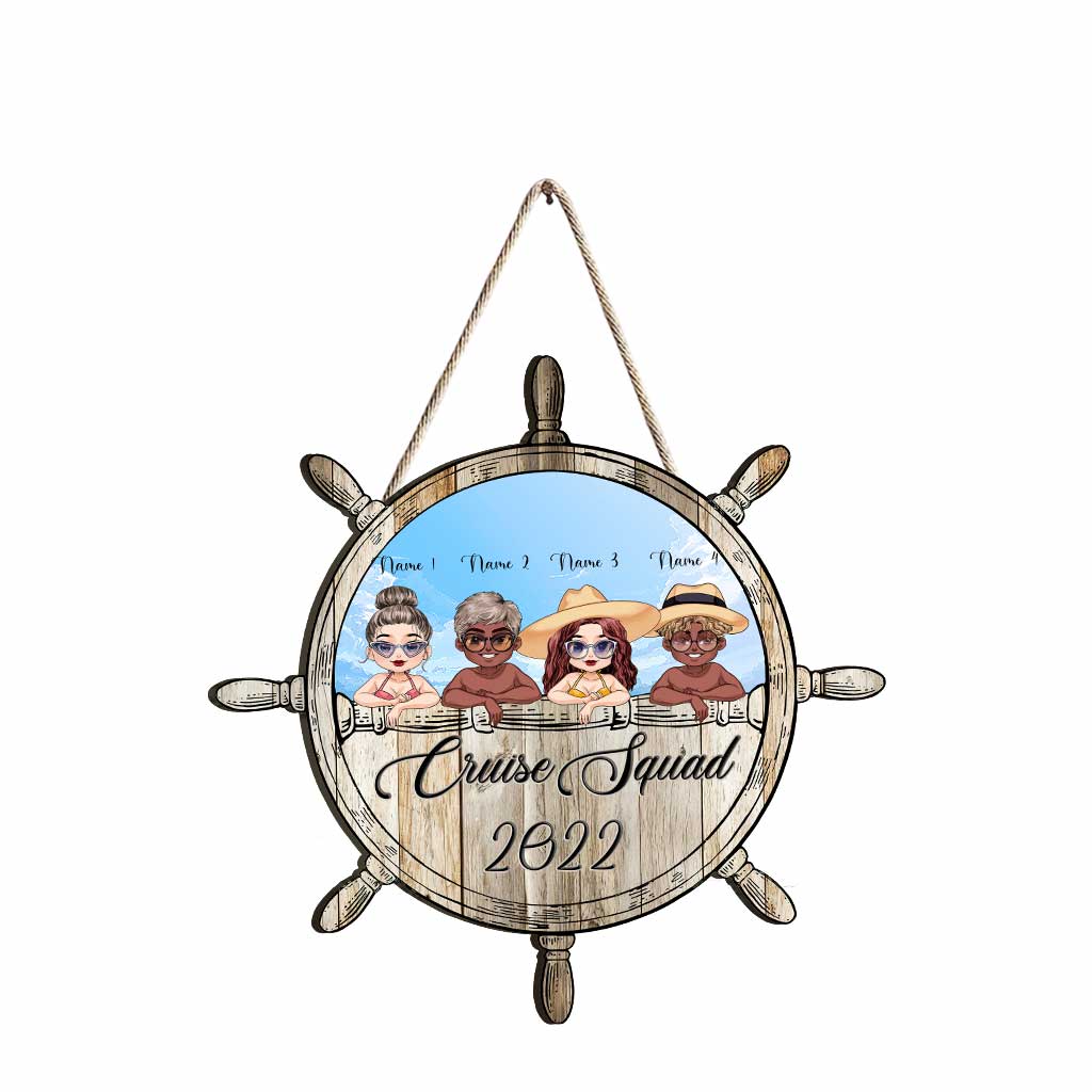 Cruise Squad - Panneau en bois personnalisé pour meilleure amie