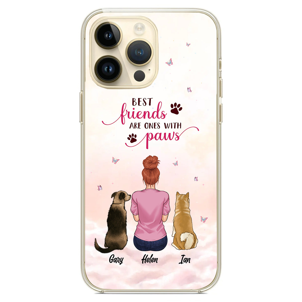 Les meilleurs amis sont ceux qui ont des pattes - Coque de téléphone transparente personnalisée pour chien