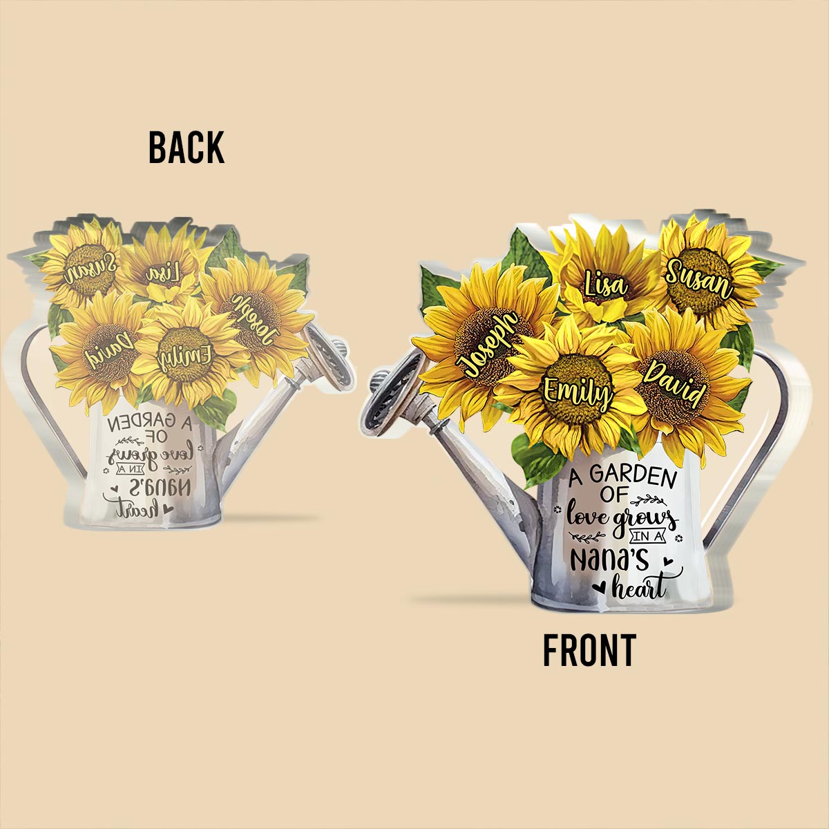 A Garden Of Love - Personalized Mother's Day Grandma Custom Shaped Acrylic Plaque